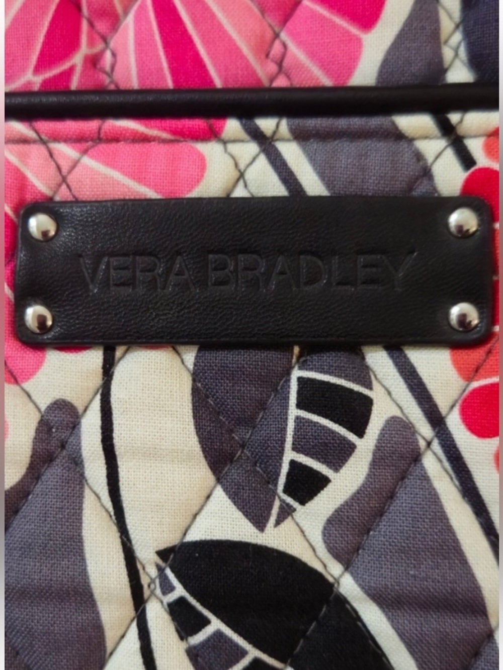 NWT!! Vera Bradley Large Trapeze Tote in Cheery Blossoms (RETIRED) BRAND NEW - Picture 8 of 11